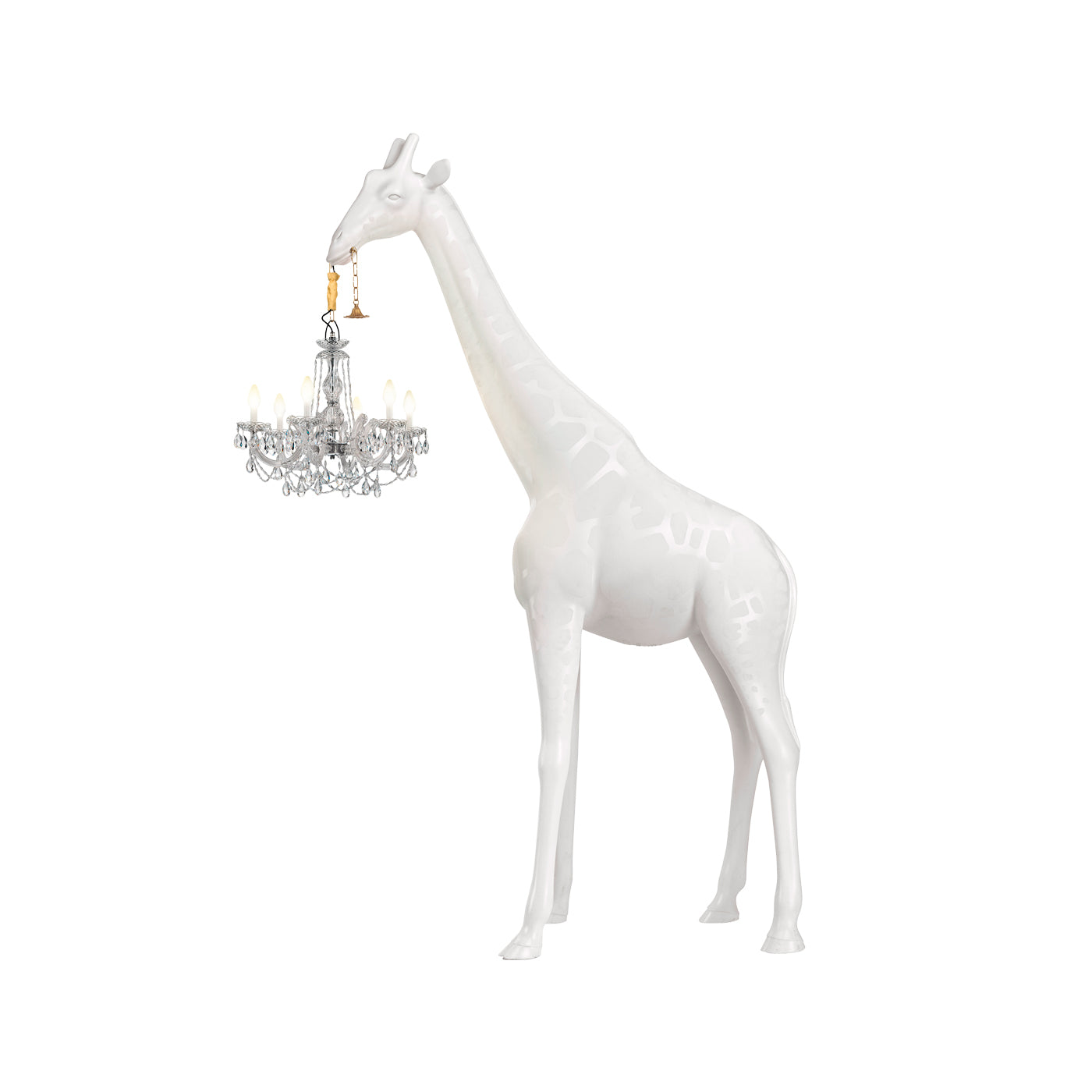 Qeeboo Giraffe in Love M Outdoor Lampada in polietilene