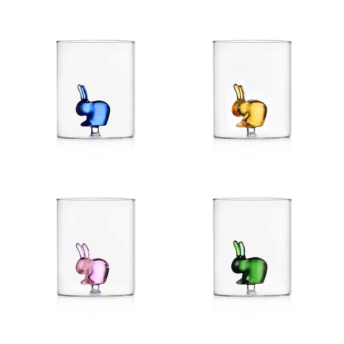Qeeboo x Ichendorf | Tumbler Rabbit Bicchiere SET 4 PZ