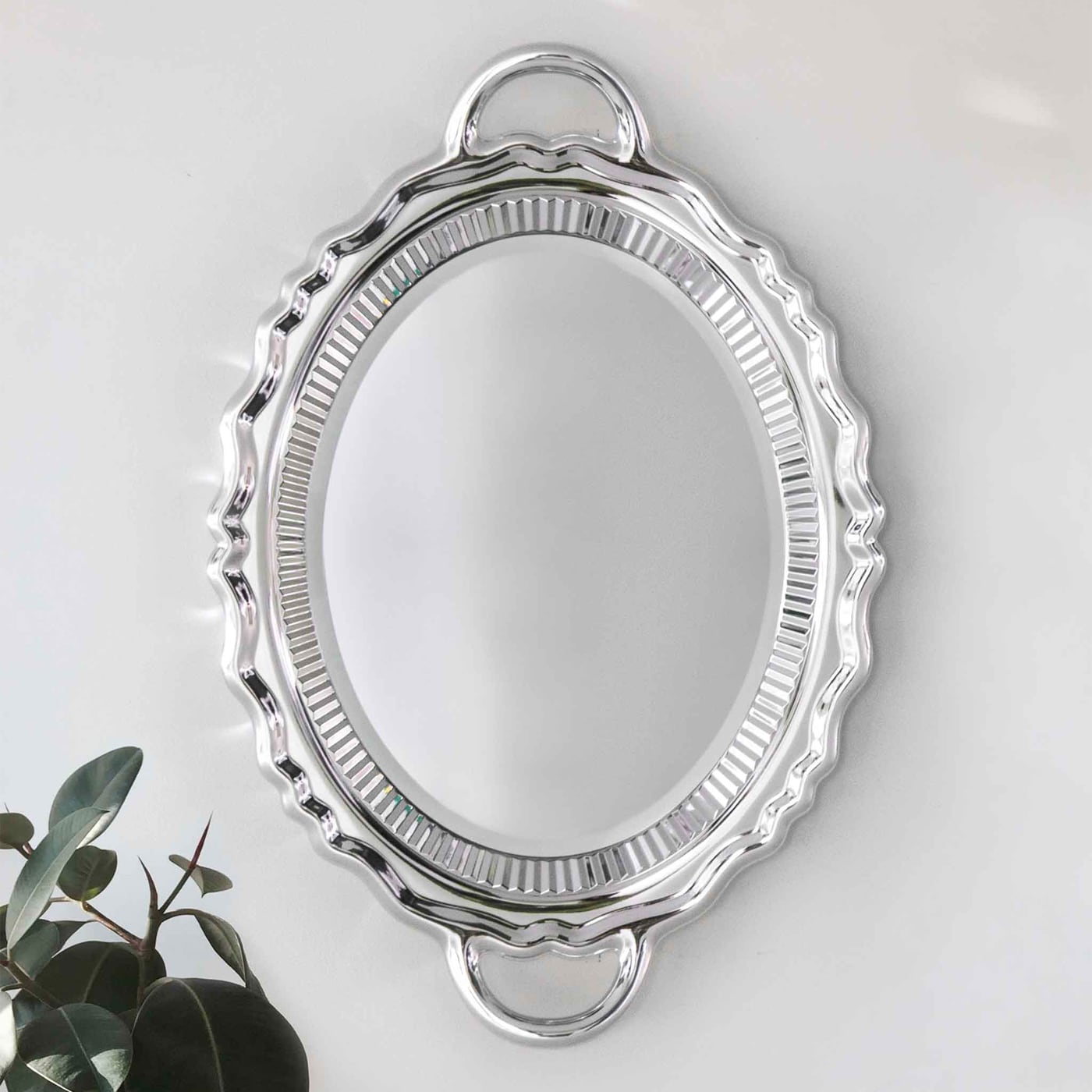 Qeeboo Plateau Miroir Metal Specchio con cornice