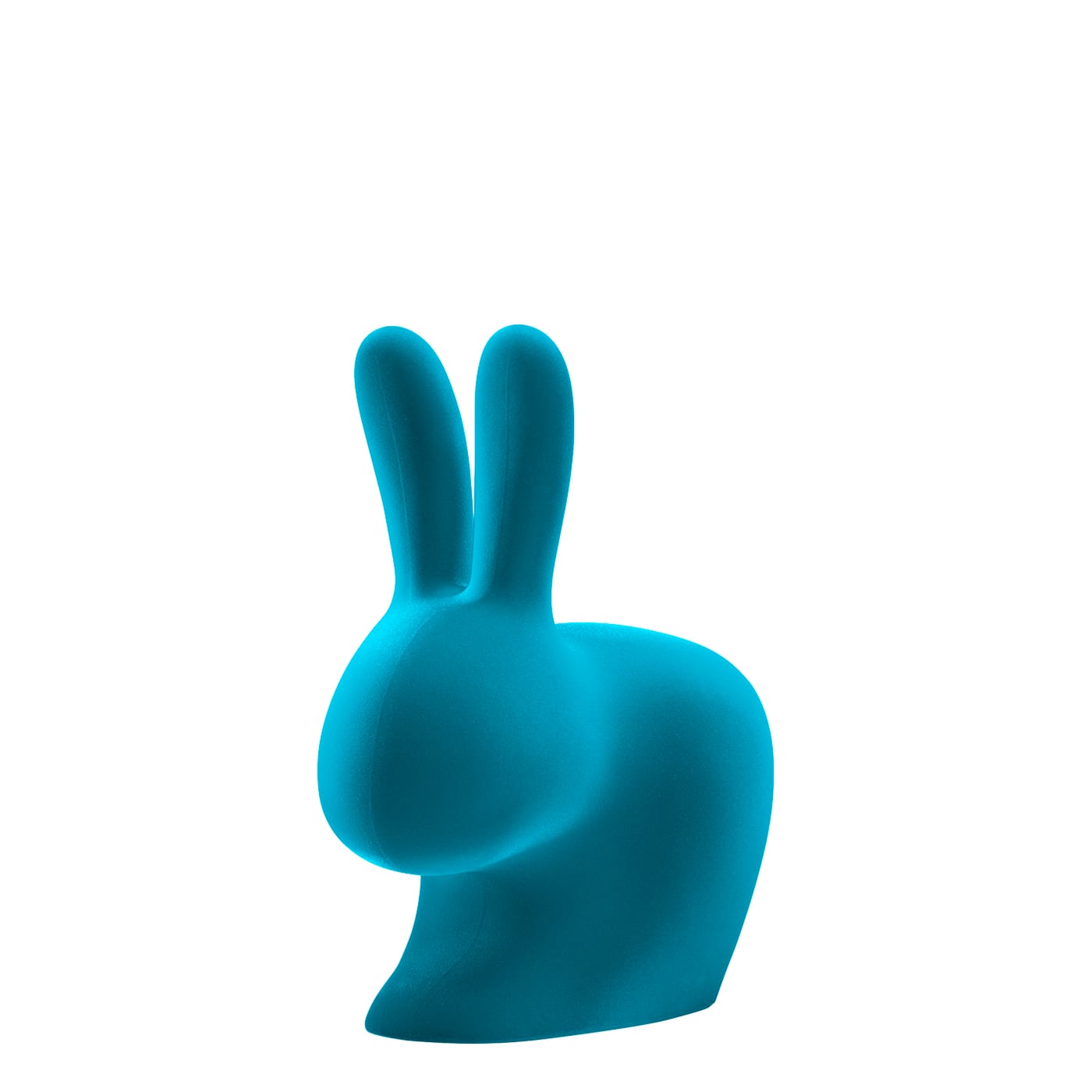 Qeeboo Rabbit Velvet Sedia Baby in polietilene
