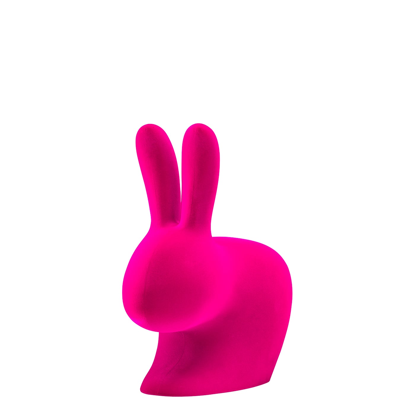 Qeeboo Rabbit Velvet Sedia Baby in polietilene