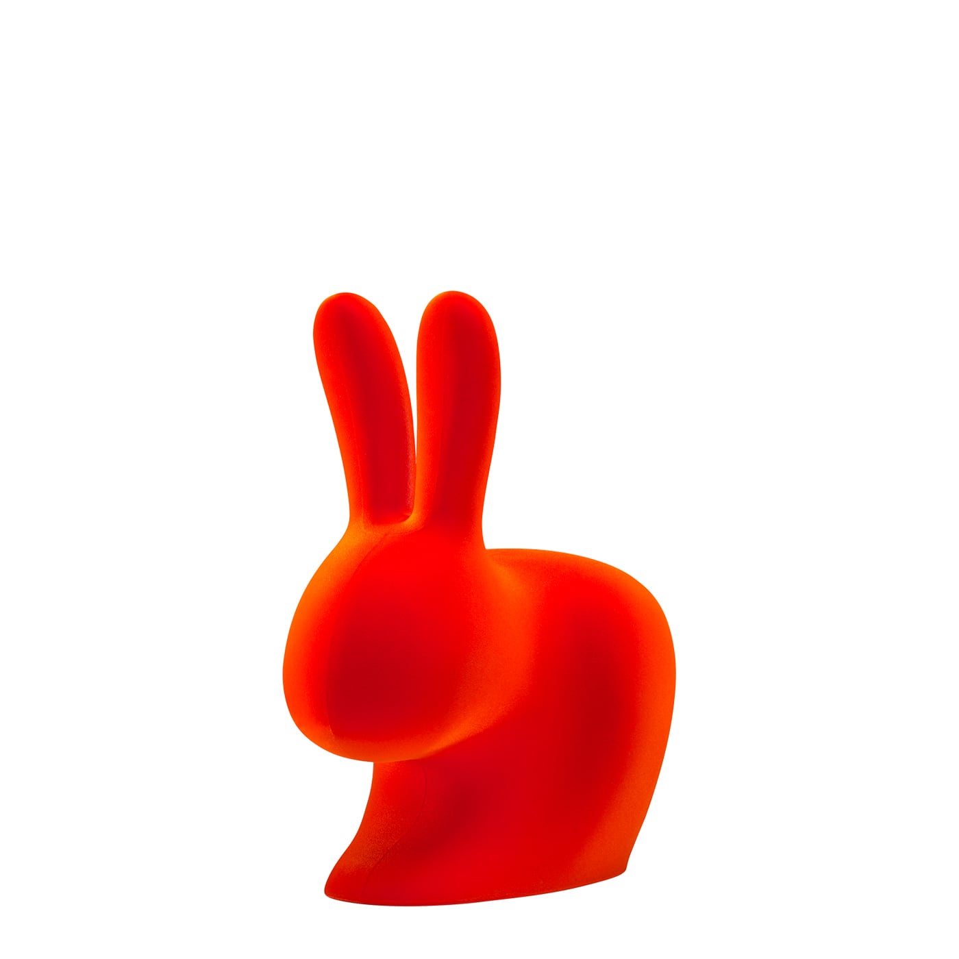 Qeeboo Rabbit Velvet Sedia Baby in polietilene