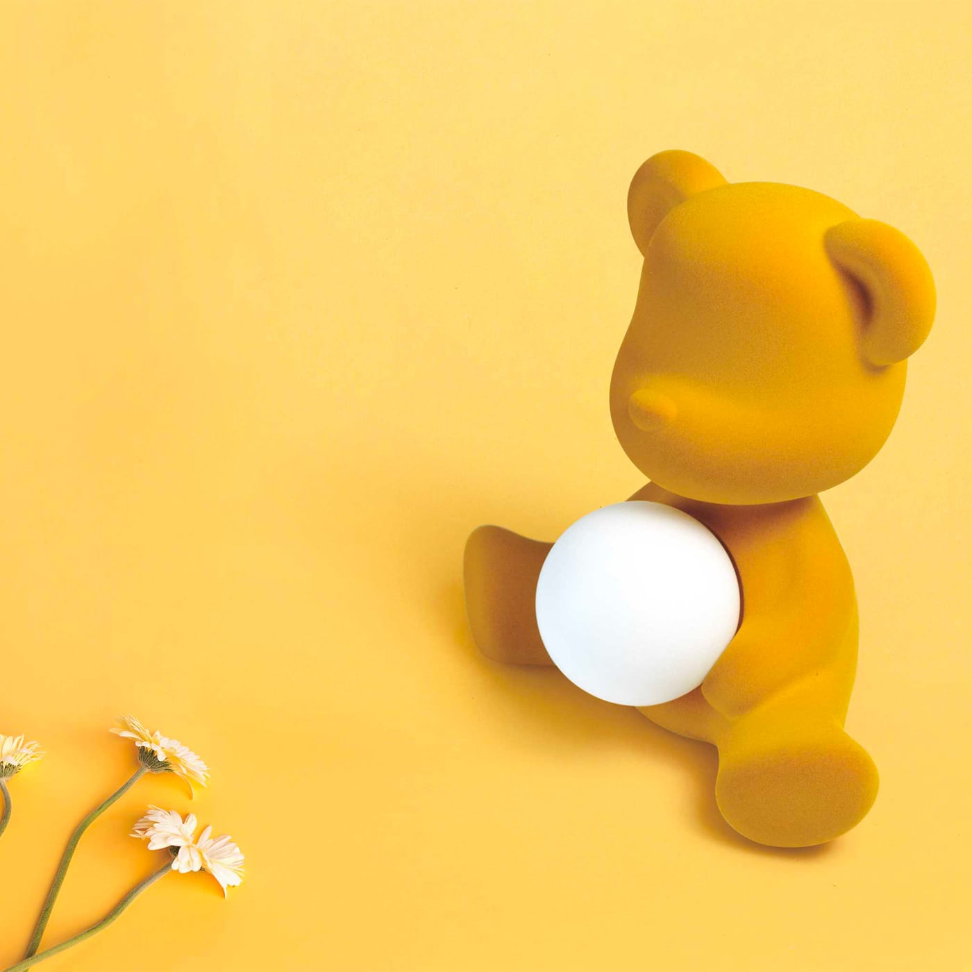 Qeeboo Teddy Girl Velvet Lampada ricaricabile