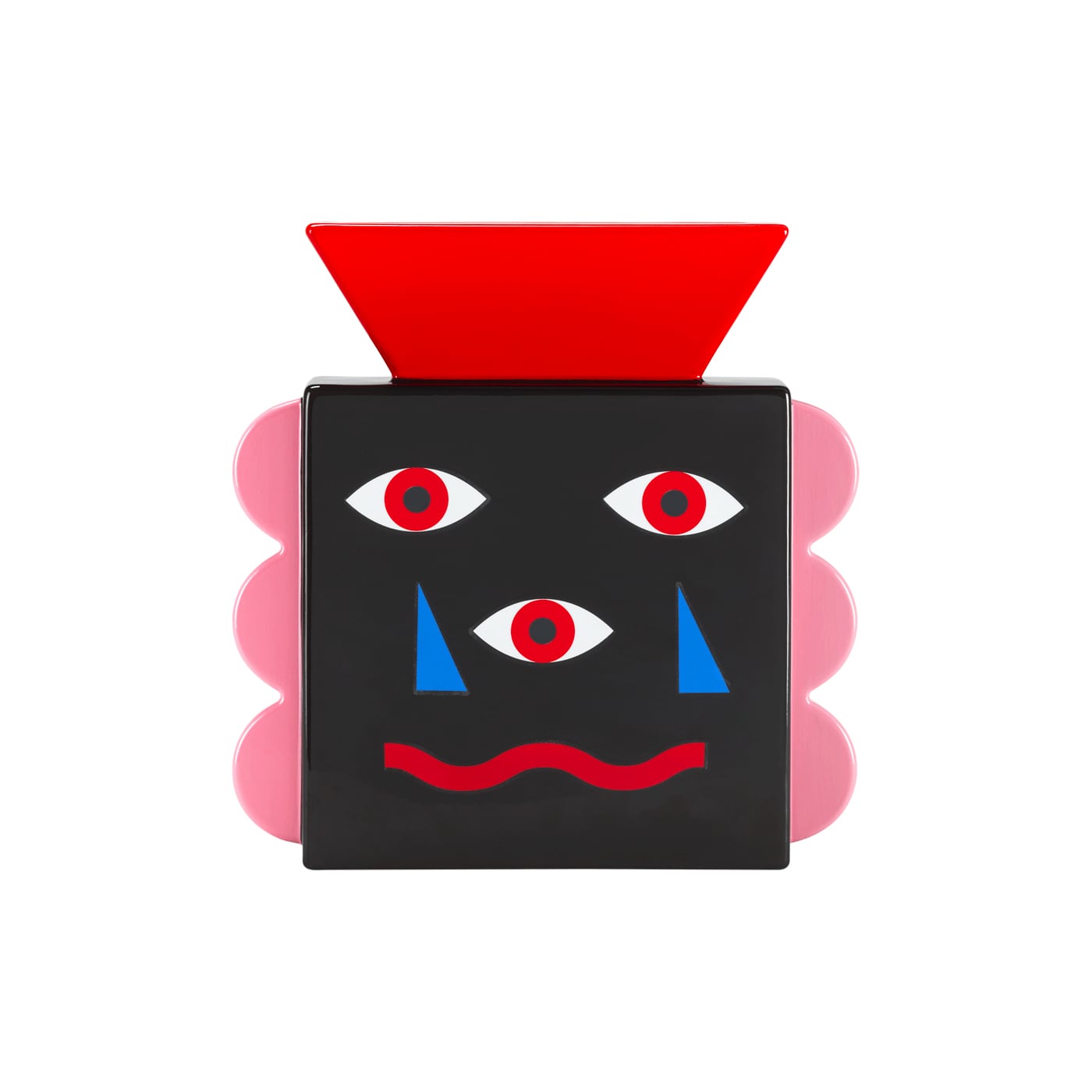 Qeeboo Beautiful Face Vaso in ceramica