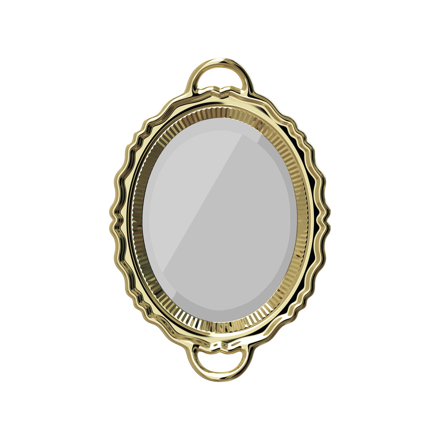 Qeeboo Plateau Miroir Metal Specchio con cornice