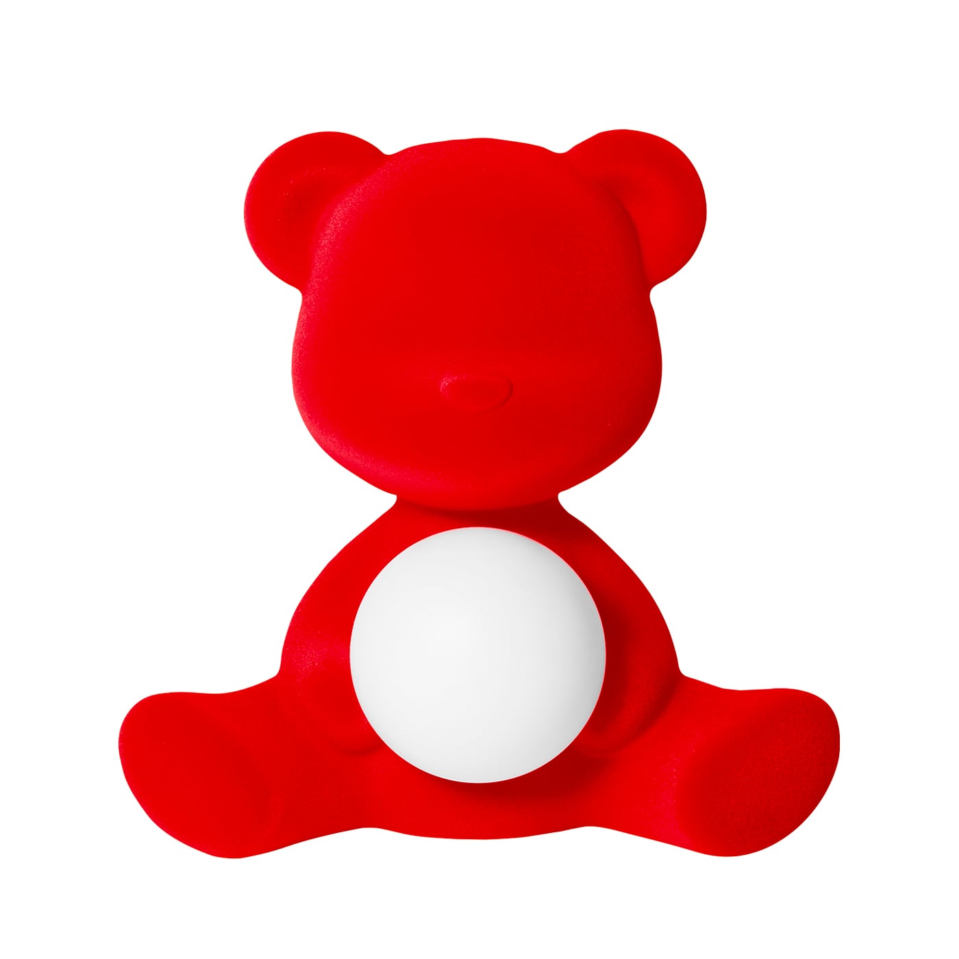 Qeeboo Teddy Girl Velvet Lampada ricaricabile