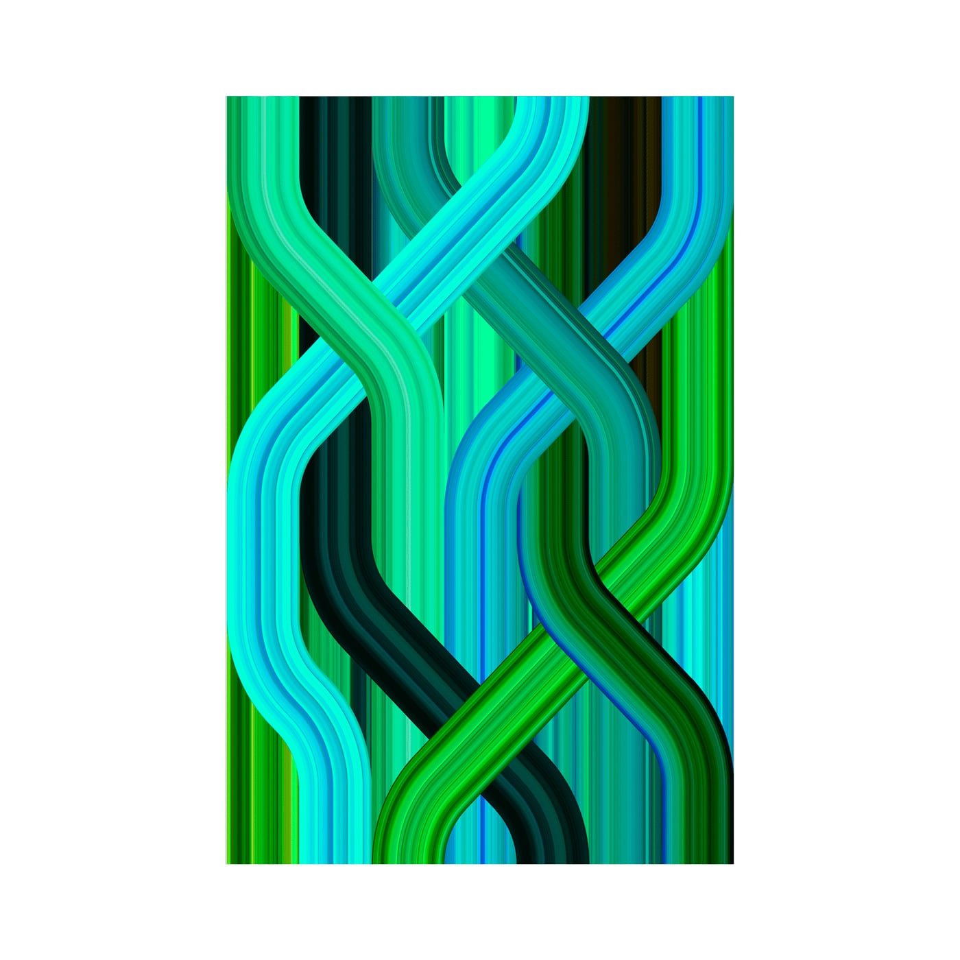 Qeeboo Wave Green Tappeto rettangolare