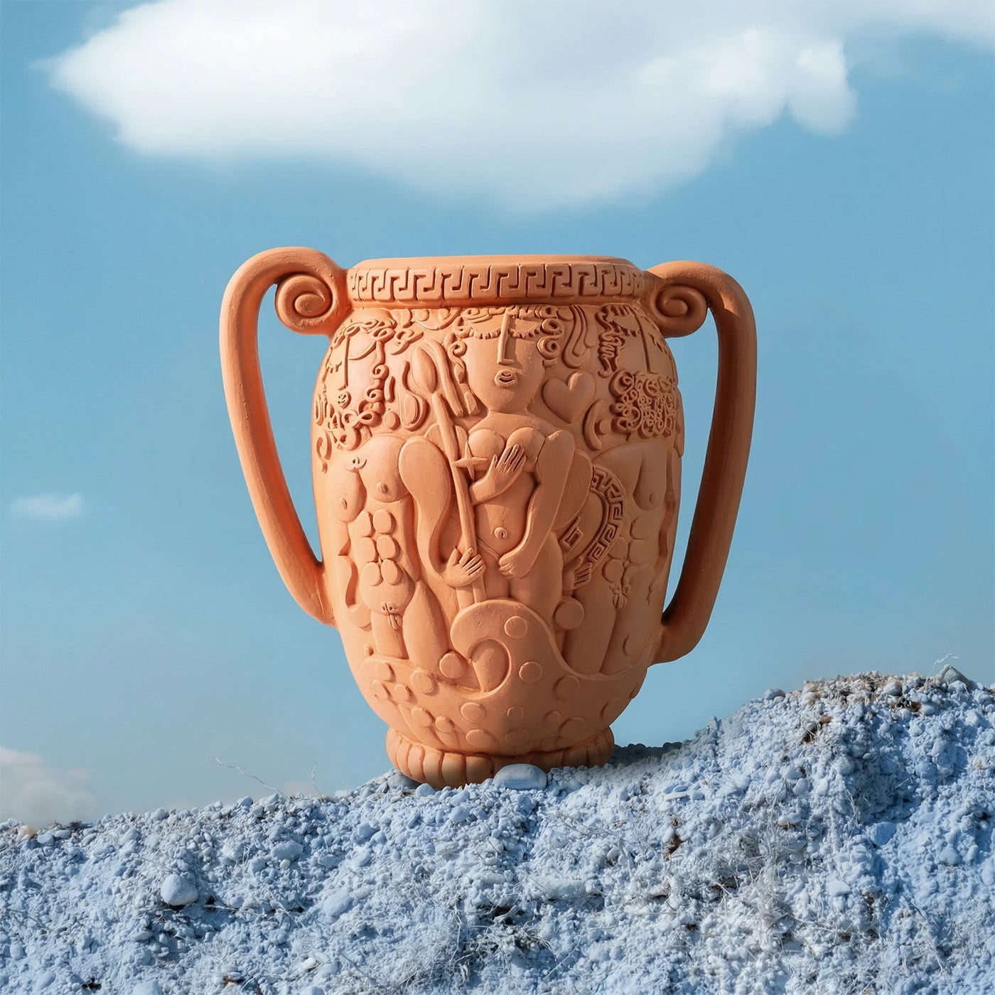 Seletti Magna Graecia Terracotta Anfora Vaso