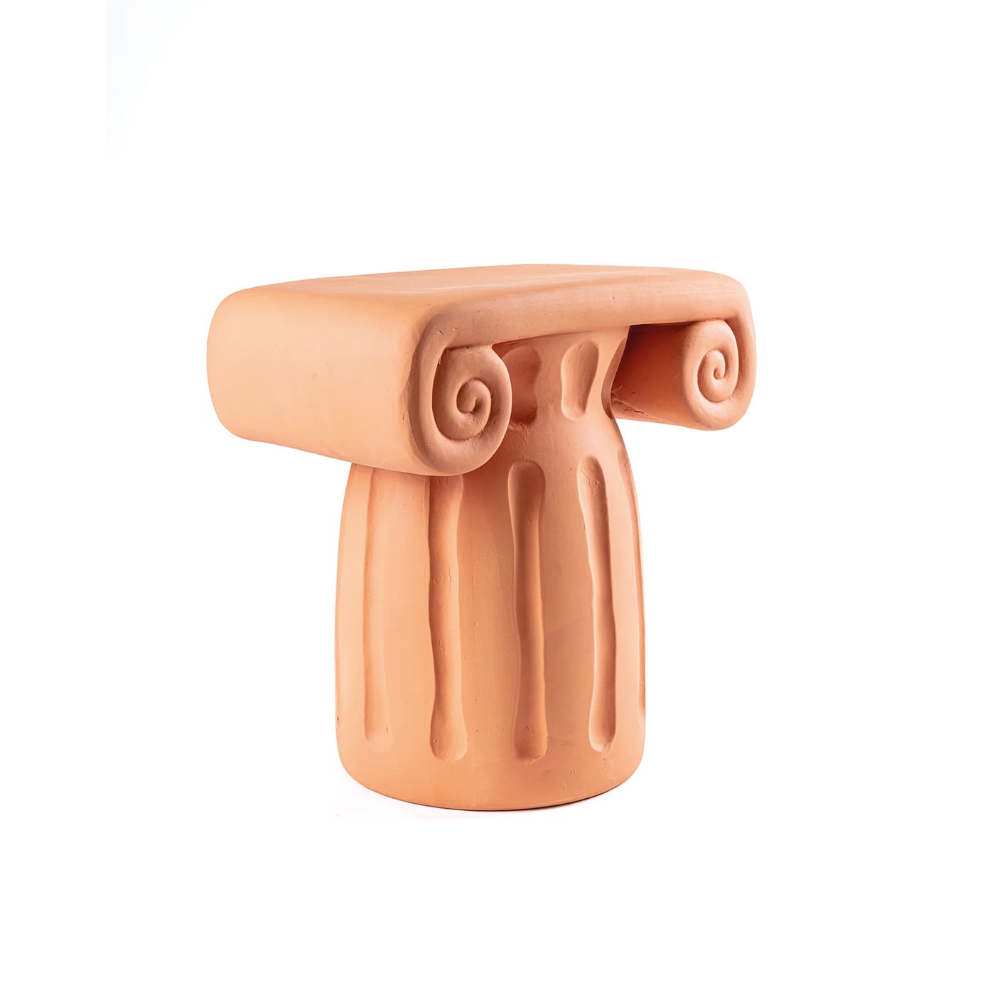 Seletti Magna Graecia Terracotta Capitello Sgabello/Tavolino