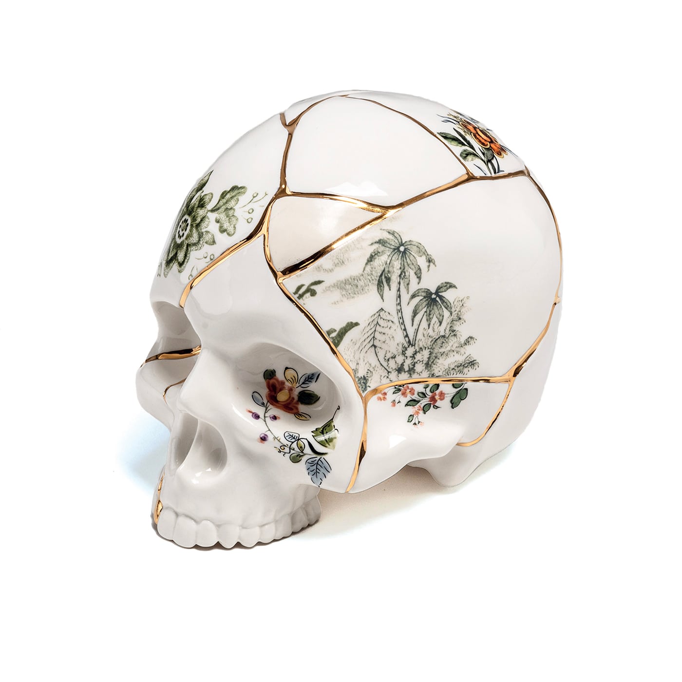 Seletti Skull Kintsugi Soprammobile