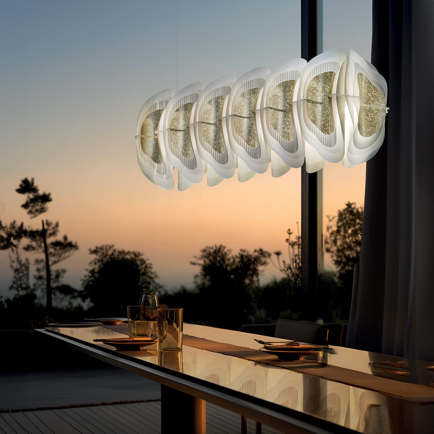 Slamp Fiordlys Sospensione Lineare