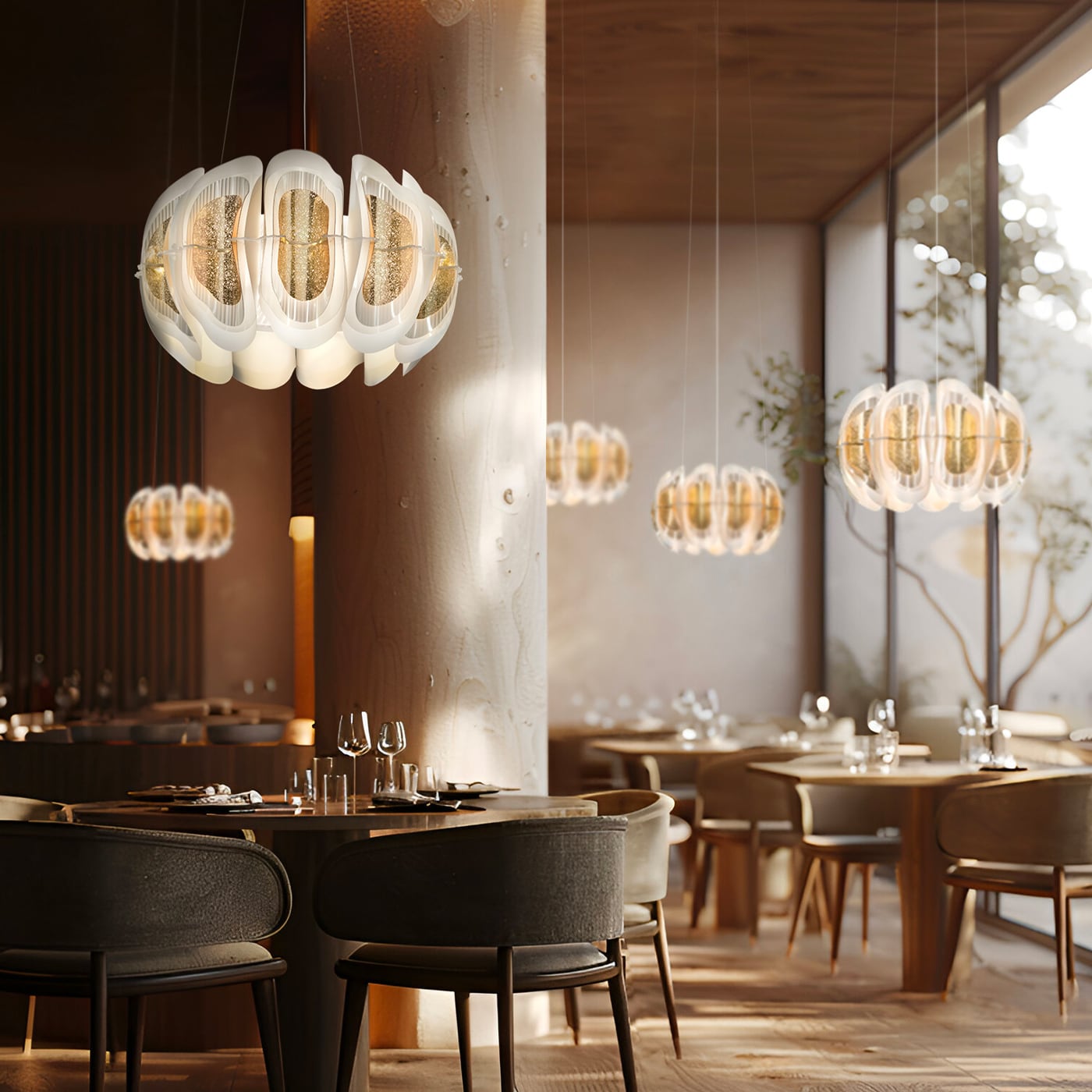 Slamp Fiordlys Sospensione Tonda