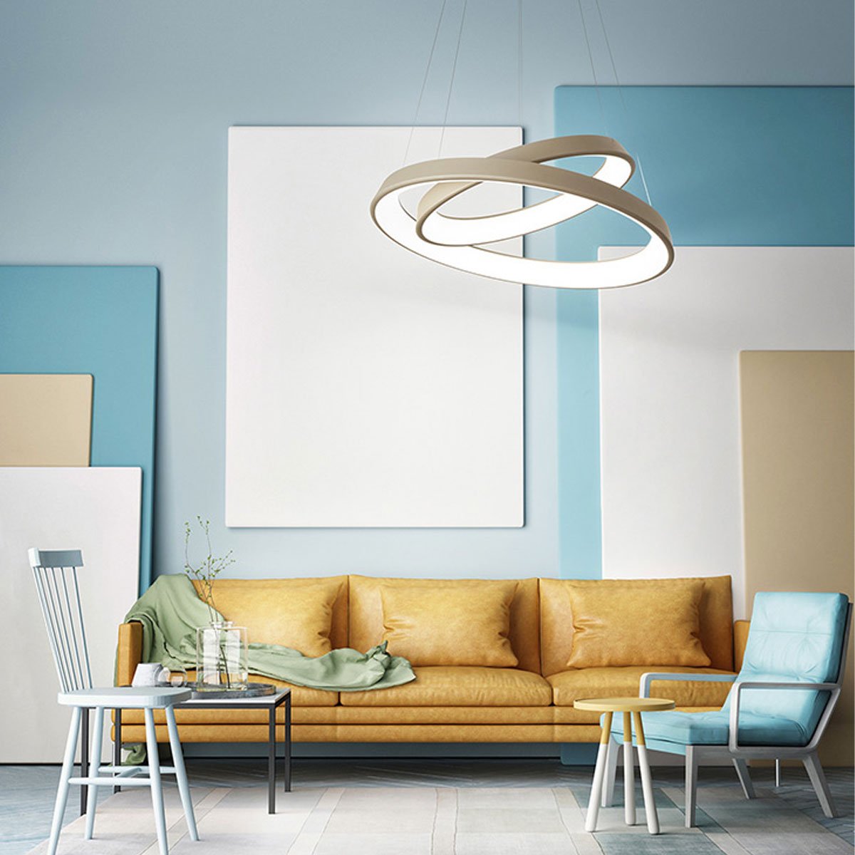 Affralux Anelli Diodi Sospensione Doppia