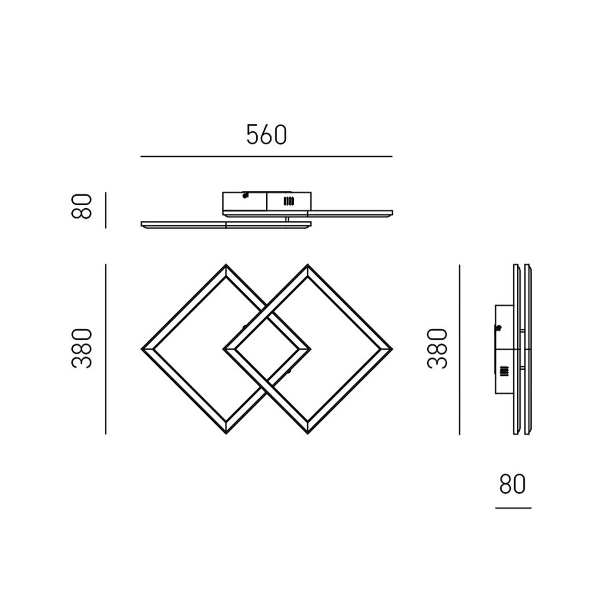 Gea Afrodite Plafoniera Applique