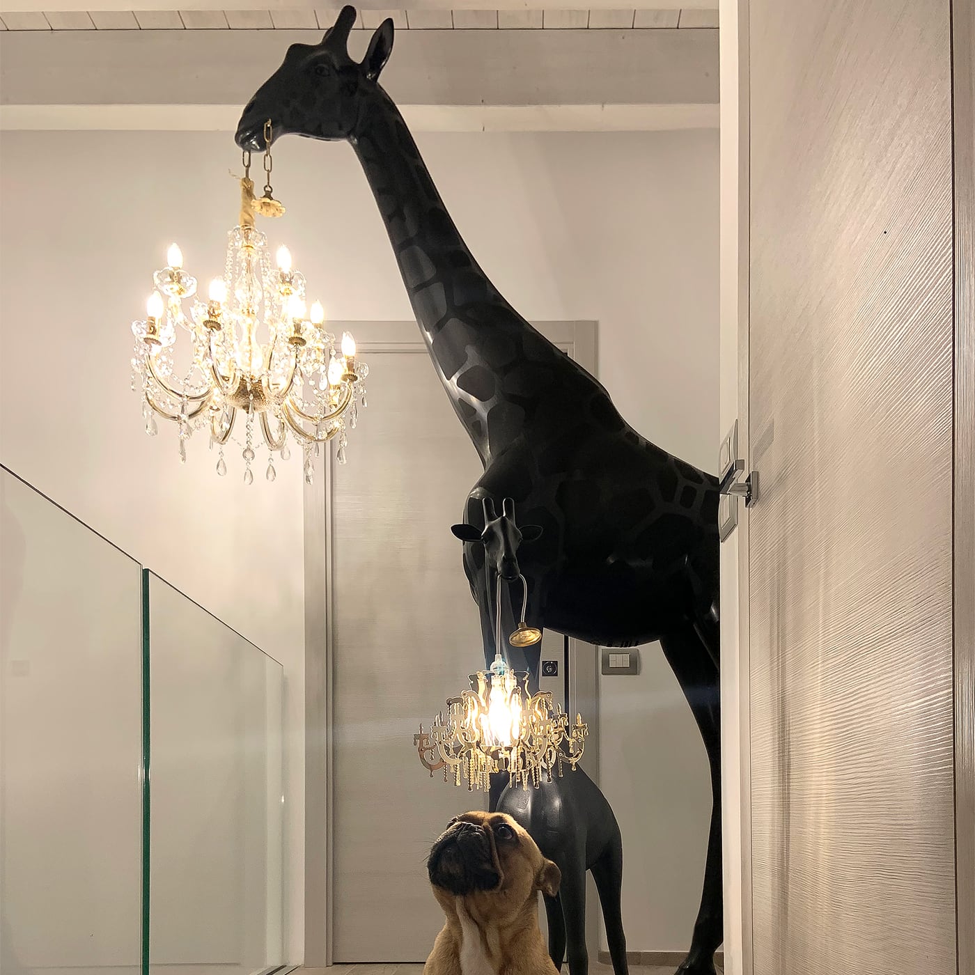 Qeeboo Giraffe in Love M Indoor Lampada in polietilene