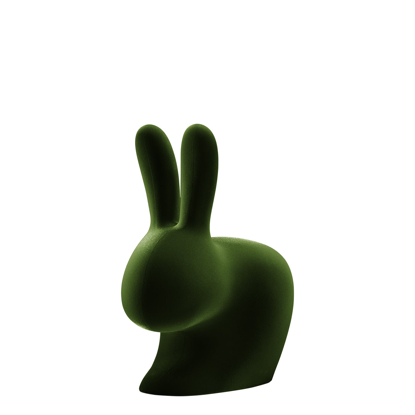 Qeeboo Rabbit Velvet Sedia Baby in polietilene
