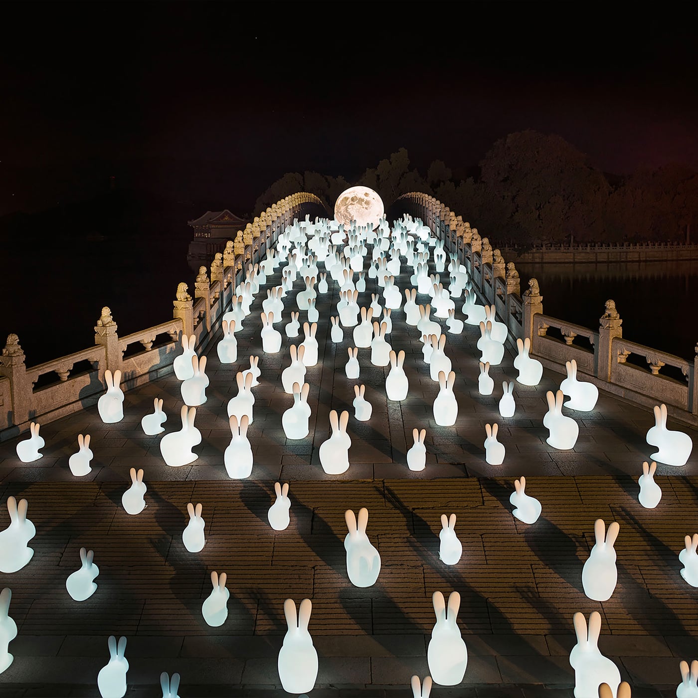 Qeeboo Rabbit XS LED Lampada ricaricabile