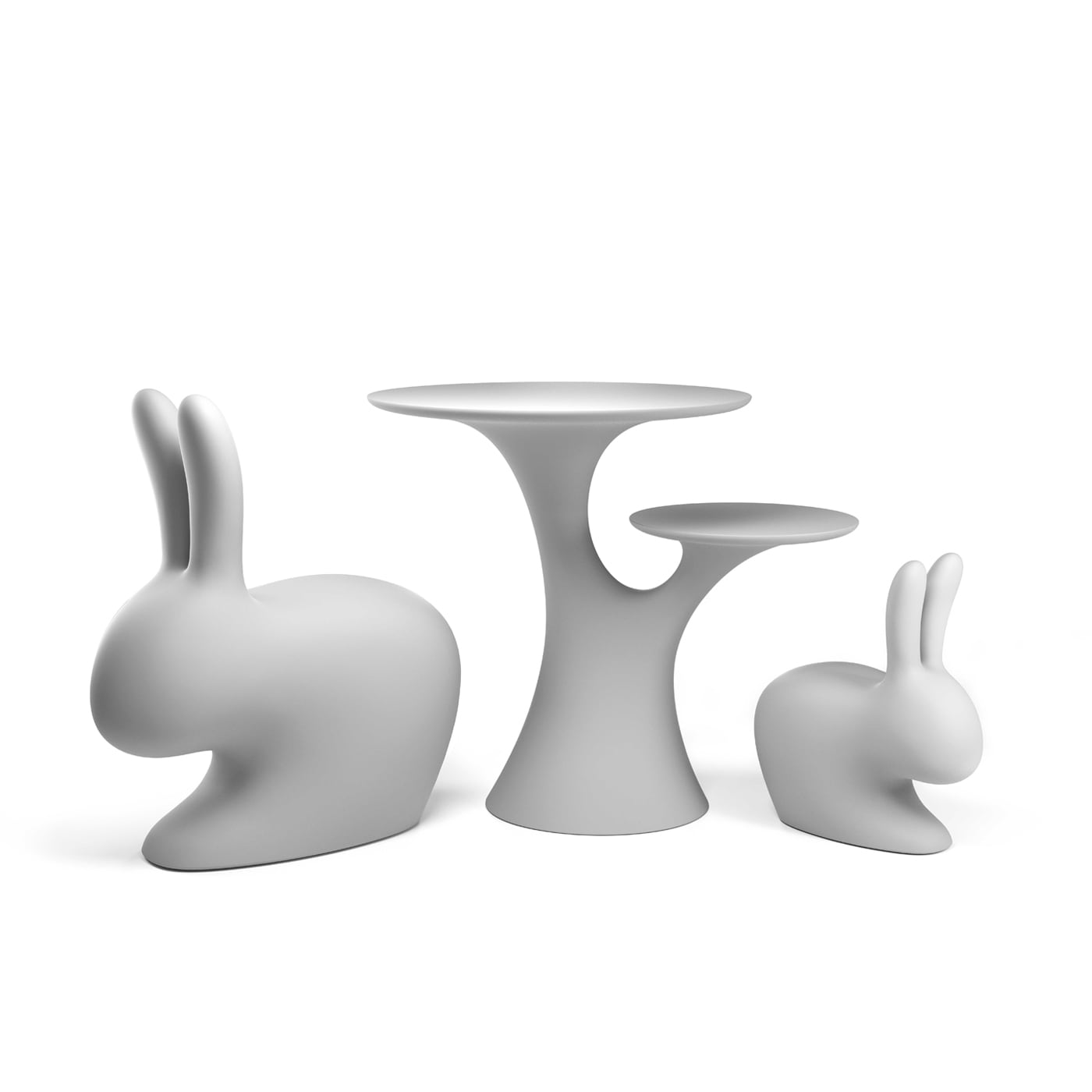 Qeeboo Rabbit Tree Tavolino in polietilene