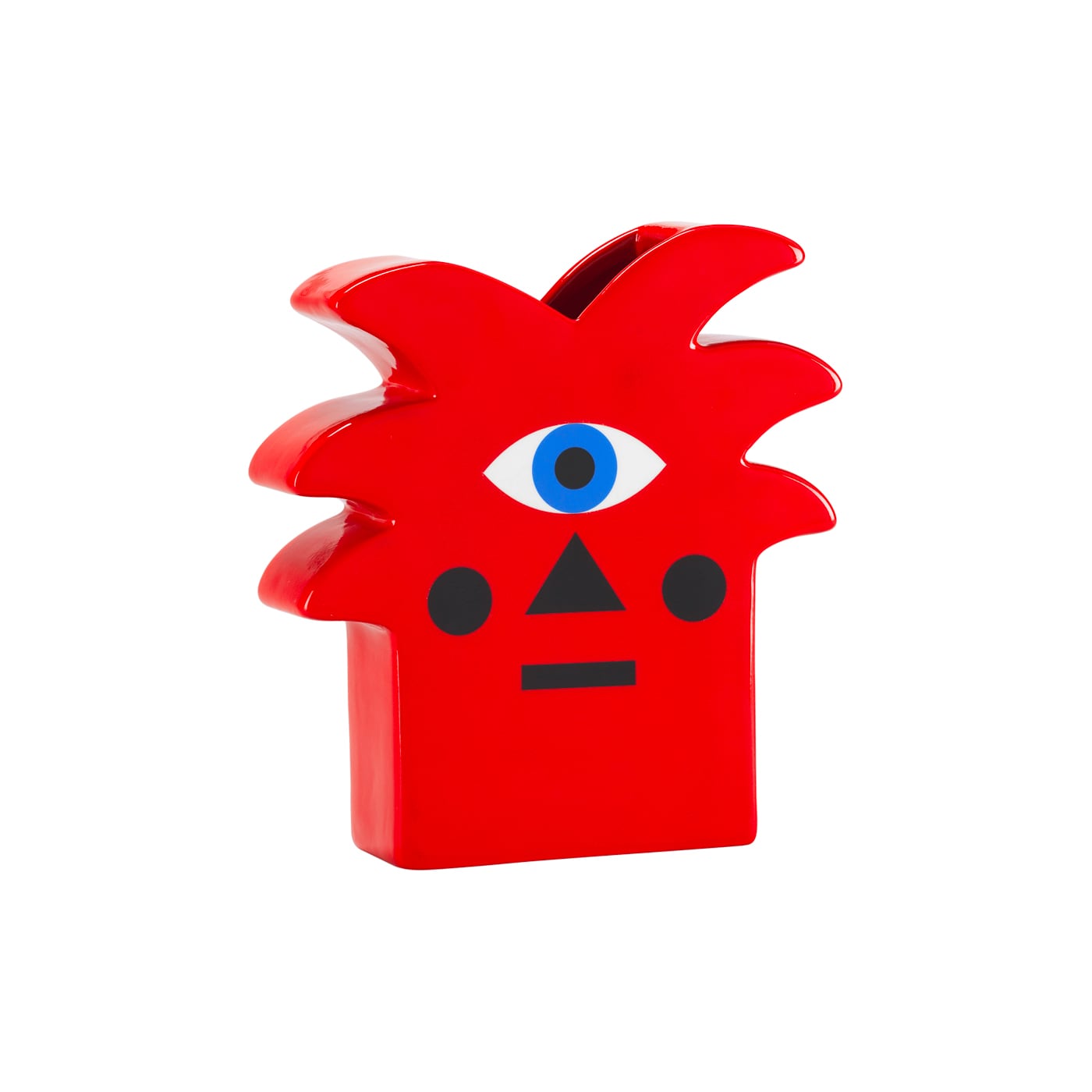 Qeeboo Red Palm Vaso in ceramica