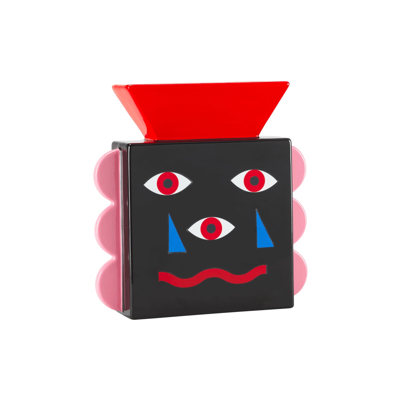 Qeeboo Beautiful Face Vaso in ceramica