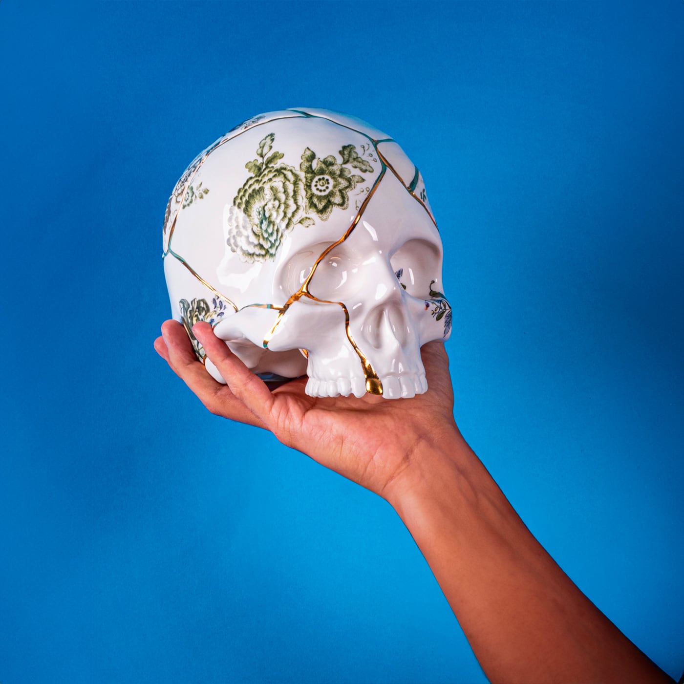 Seletti Skull Kintsugi Soprammobile