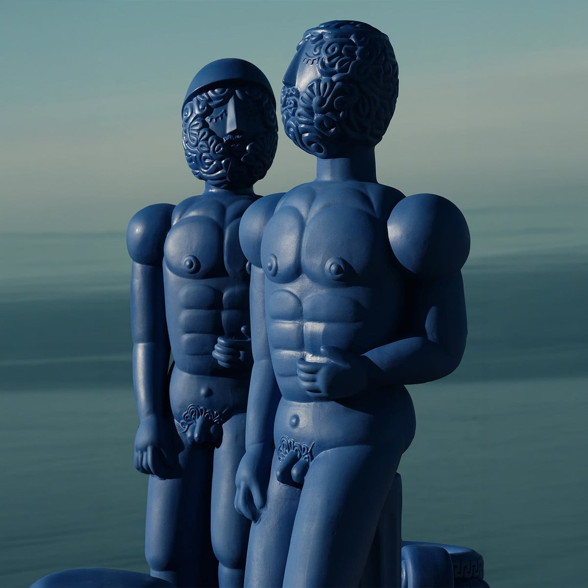 Seletti Terracotta Statue Bronzo Blue