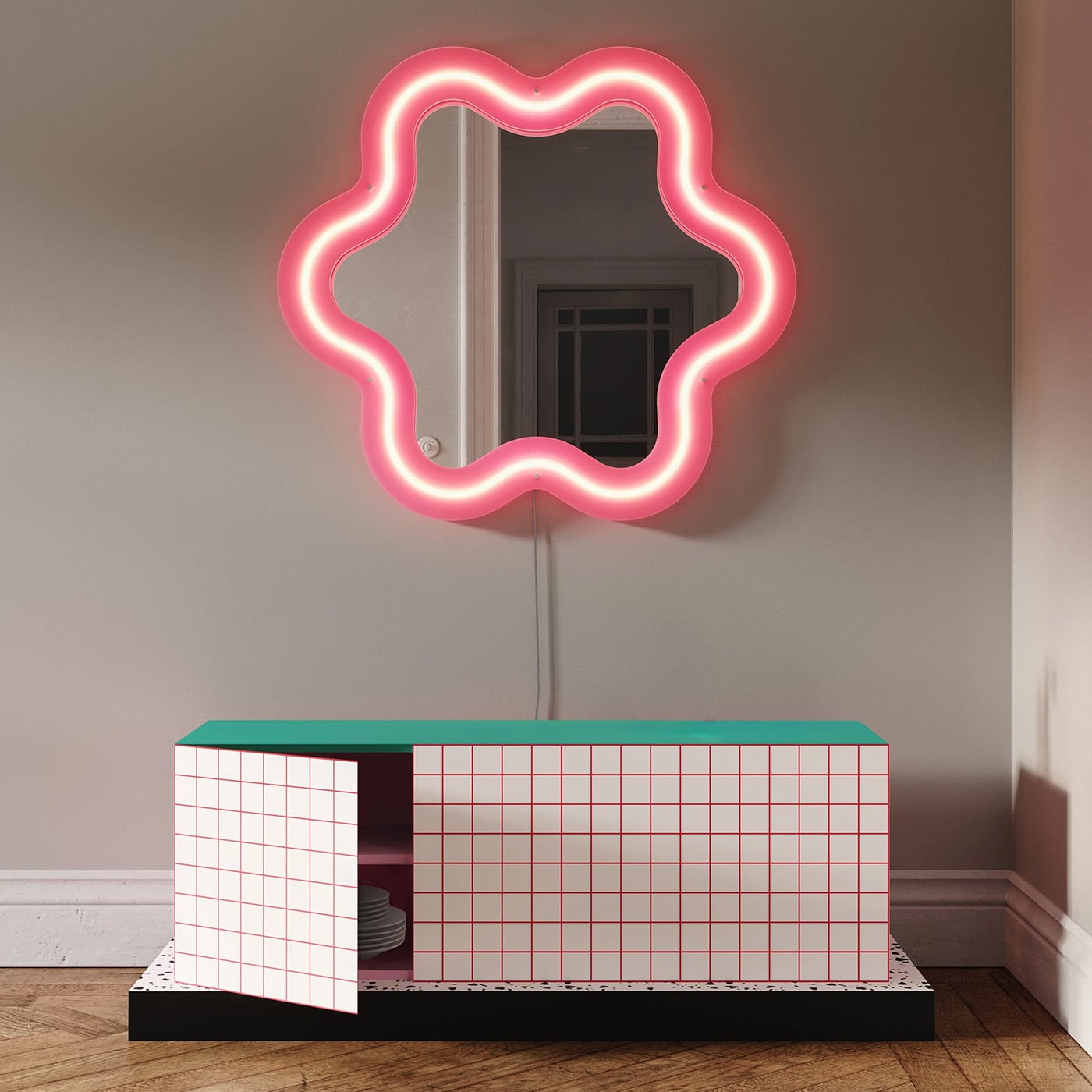 Seletti Supercabinet Red Grid Madia