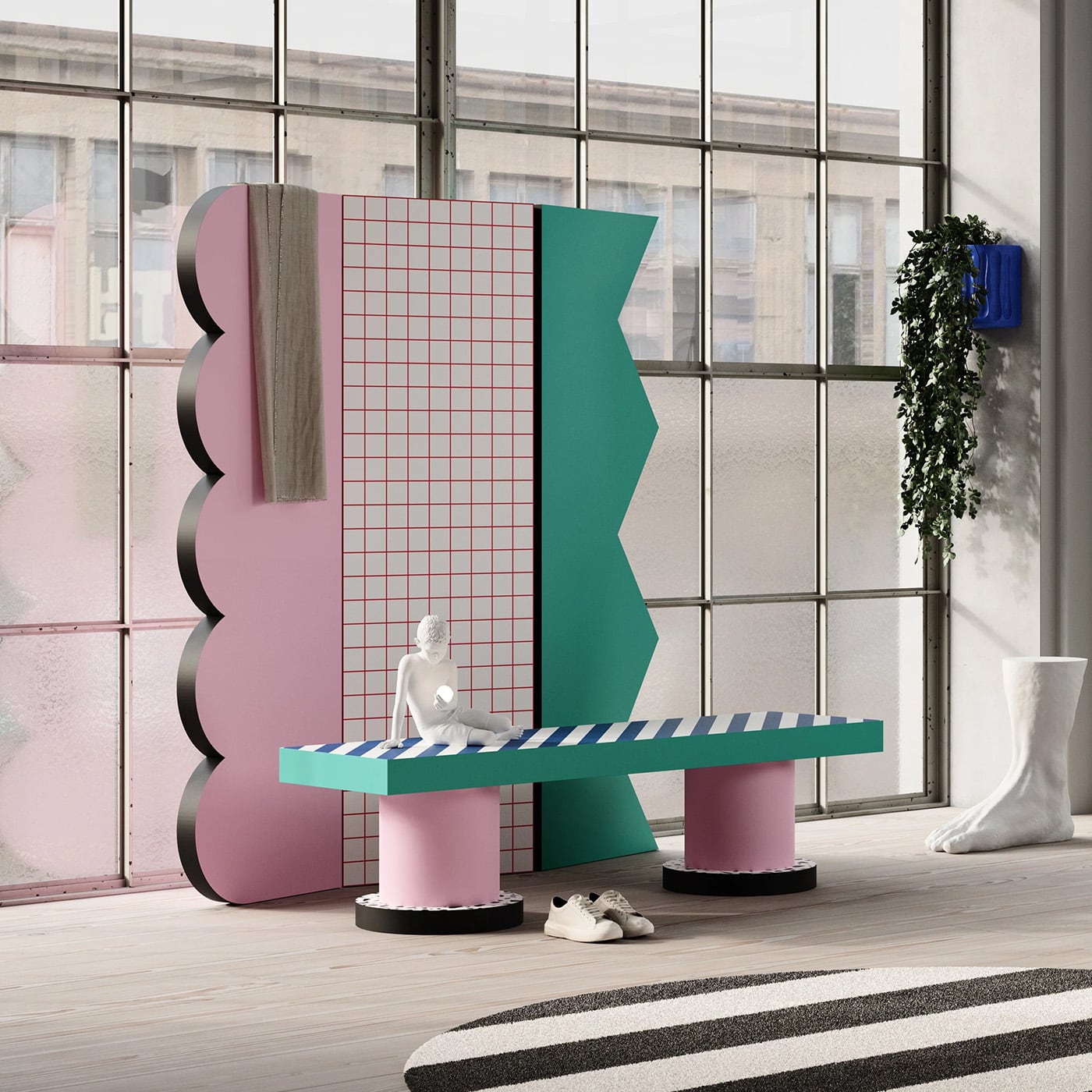 Seletti Superscreen Paravento con specchio