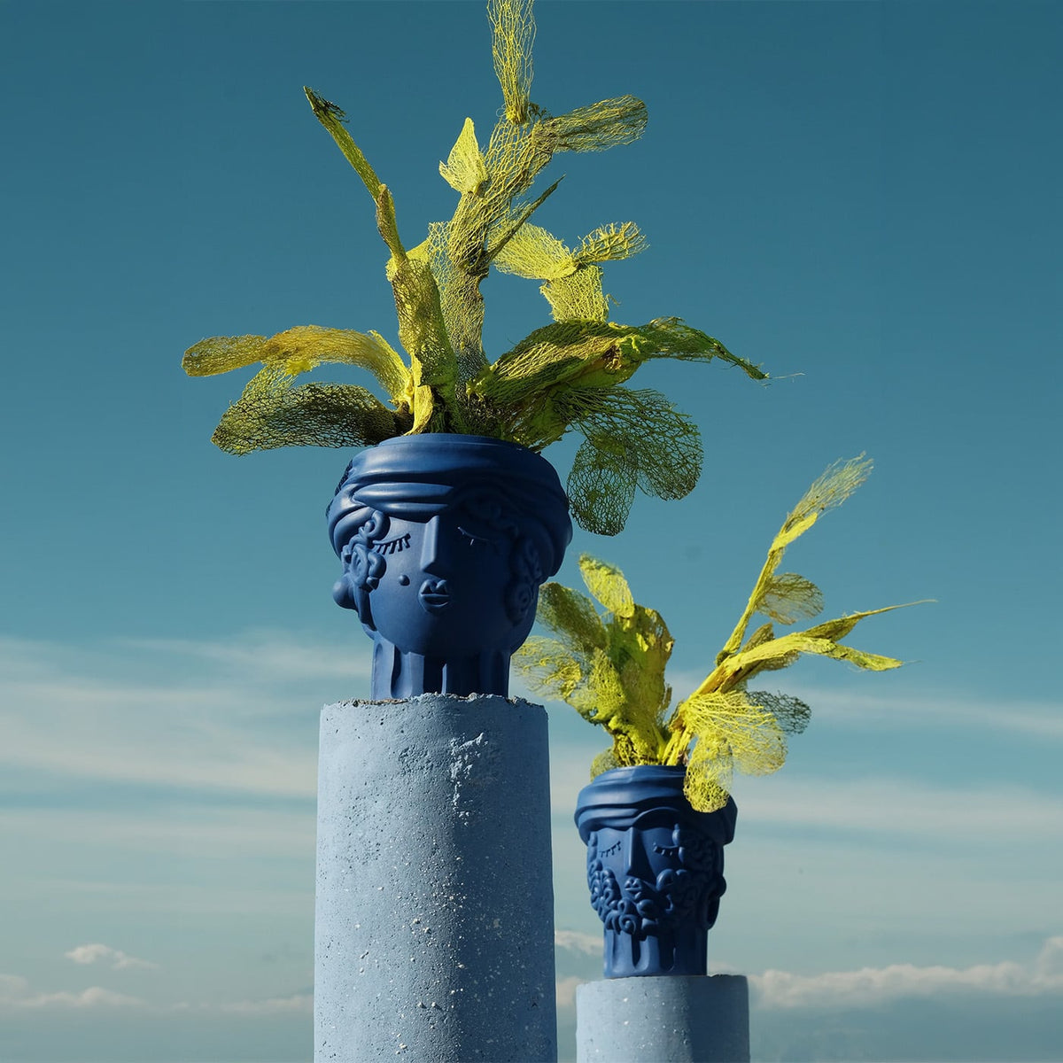Seletti Terracotta Vase Man Blue