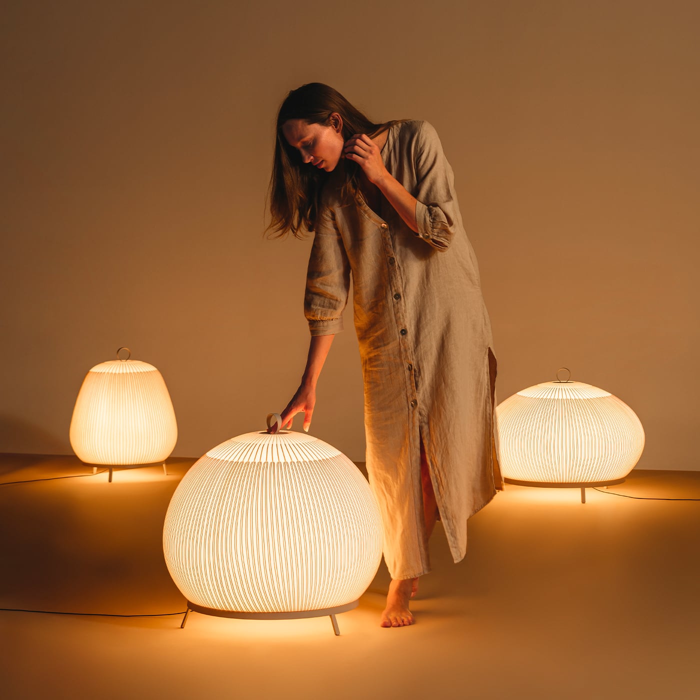 Vibia Knit Lampada da terra